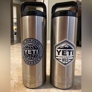YETI Rambler Stainless Steel 18oz Screw-Off Lid Set of 2